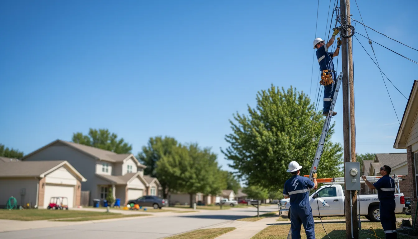 Residential electrician providing installation services in Wickes, AR